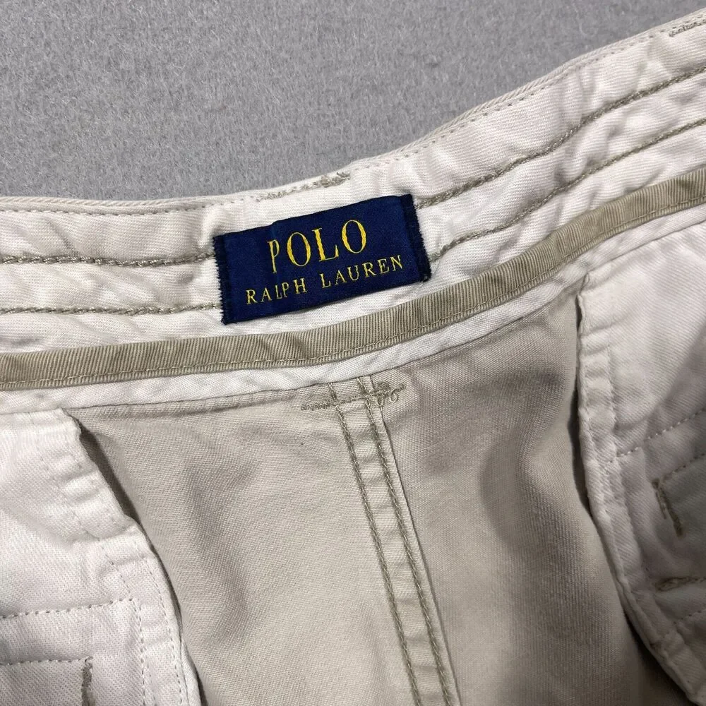 Polo Ralph Lauren Cargo Shorts Men 38 Beige‎ Relaxed Beige Khaki Outdoors